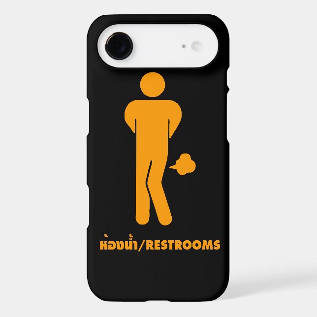 THAI FOOD CAN BE SPICY ⚠ Funny Sign : Restrooms ⚠ (Back)