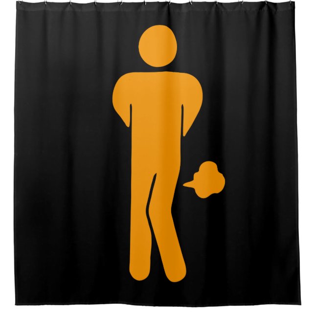 THAI FOOD CAN BE SPICY ⚠ Funny Sign : Restrooms ⚠ Shower Curtain (Front)