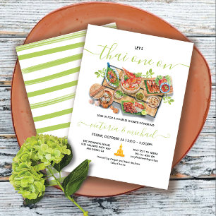 Thai Food Rehearsal Dinner Couples Shower Invitation