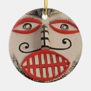 Thai Ghost Face, Phi Ta Khon Mask Festival, Loei Ceramic Tree Decoration