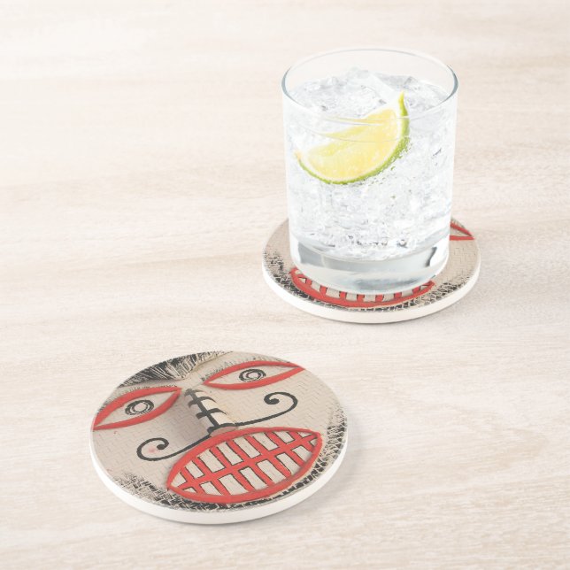 Thai Ghost Face, Phi Ta Khon Mask Festival, Loei Coaster (Side)