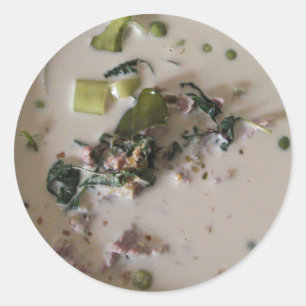 Thai Green Curry [แกงเขียวหวาน] ... Asian Food Classic Round Sticker