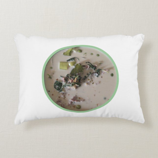 Thai Green Curry [แกงเขียวหวาน] ... Asian Food Decorative Cushion (Front)