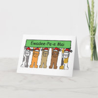 Thai Happy Christmas Cartoon Cats