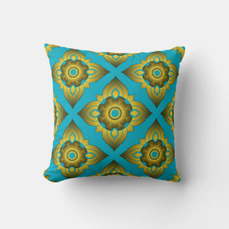 thai ikat seamless pattern background cushion