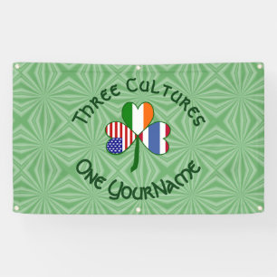 Thai Irish American Shamrock Flag Personalised Banner