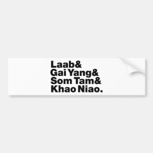 Thai Isaan Street Food Bumper Sticker