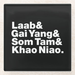 Thai Isaan Street Food Glass Coaster