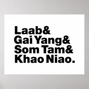 Thai Isaan Street Food Poster