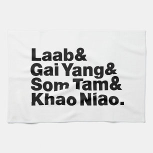 Thai Isaan Street Food Tea Towel