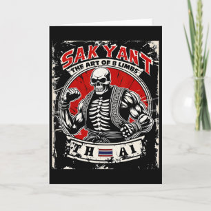 Thai Kickboxing Sak Yant Tattoo Skeleton- The Art Card