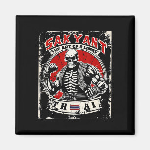 Thai Kickboxing Sak Yant Tattoo Skeleton- The Art  Magnet