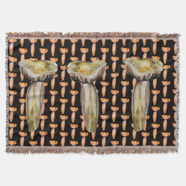Thai Koh Samui Mushroom Throw Blanket (Front)