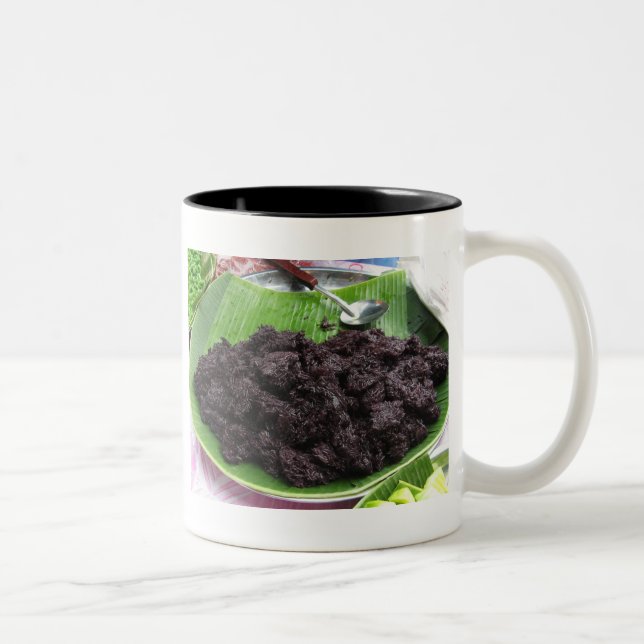 Thai Lao Black Sticky Rice [Khao Niao Dam] Two-Tone Coffee Mug (Right)