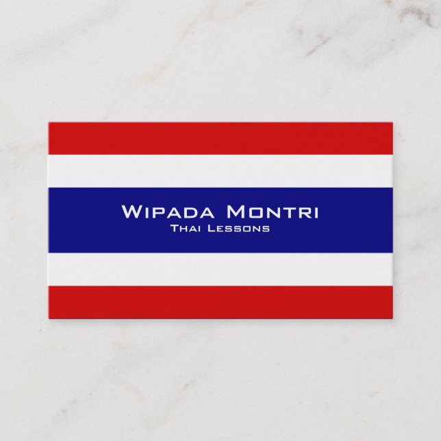 Thai Lessons / Siamese Teacher Business Card (Front)