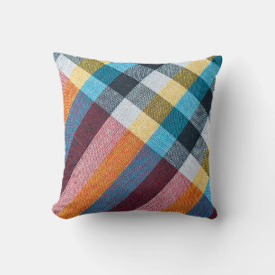 Thai Loincloth: Closeup Fabric Texture. Cushion