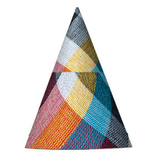 Thai Loincloth: Closeup Fabric Texture. Party Hat
