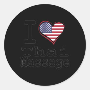Thai Massage Yoga Thai Spa Massage Therapist 4Th O Classic Round Sticker