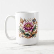 Thai Motif Flower Large Classic Ceramic