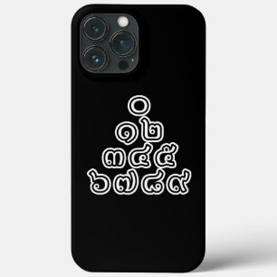 Thai Numbers Pyramid ♦ Thai Language Script ♦ iPhone 13 Pro Max Case