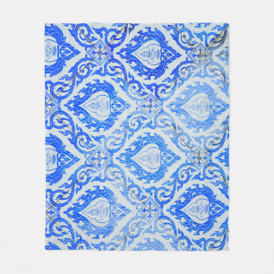 Thai pattern: ceramic tiled church. fleece blanket