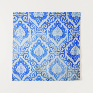 Thai pattern: ceramic tiled church. tapestry