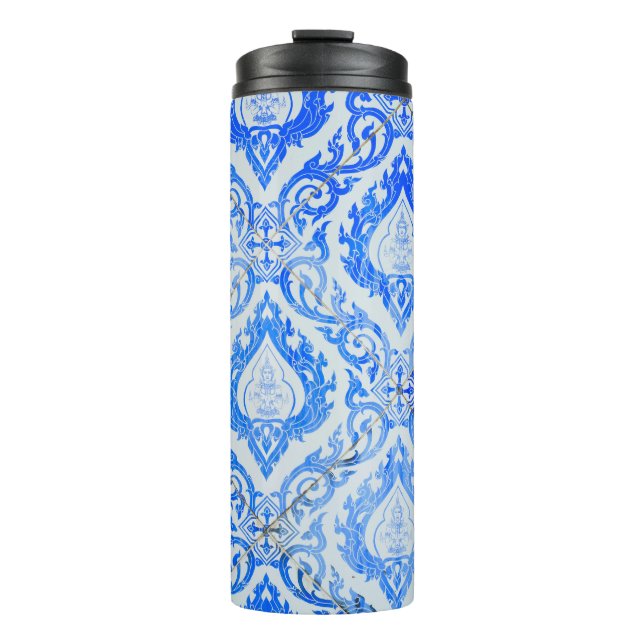 Thai pattern: ceramic tiled church. thermal tumbler (Front)