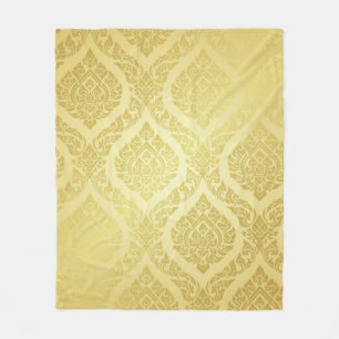 Thai Pattern supreme gold backgroundthai, pattern, Fleece Blanket