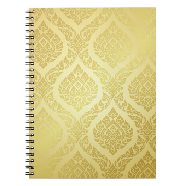 Thai Pattern supreme gold backgroundthai, pattern, Notebook (Front)
