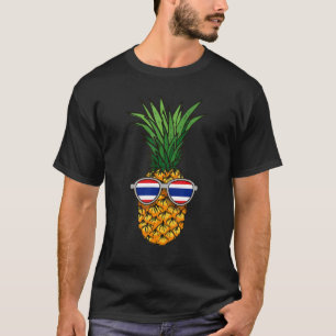 Thai Pineapple Thailand Flag Sunglasses Summer Tim T-Shirt