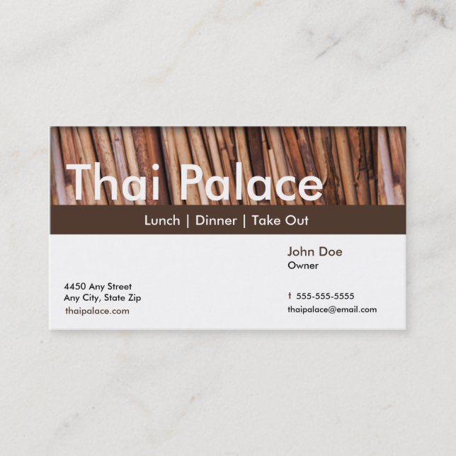 Thai Restaurant Business Card (Front)