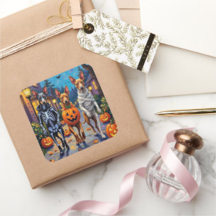 Thai Ridgeback Trick-or-Treating Halloween Costume Square Sticker