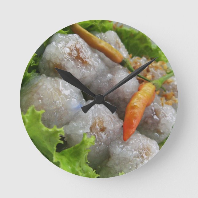 Thai Sago with Chili ... Thailand Street Food Round Clock (Front)