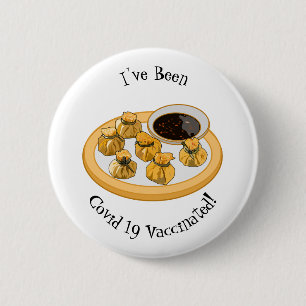 Thai shrimp purse cartoon illustration 6 cm round badge