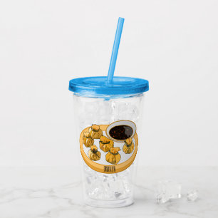 Thai shrimp purse cartoon illustration acrylic tumbler