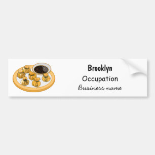 Thai shrimp purse cartoon illustration bumper sticker