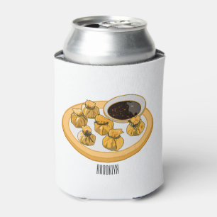 Thai shrimp purse cartoon illustration can cooler