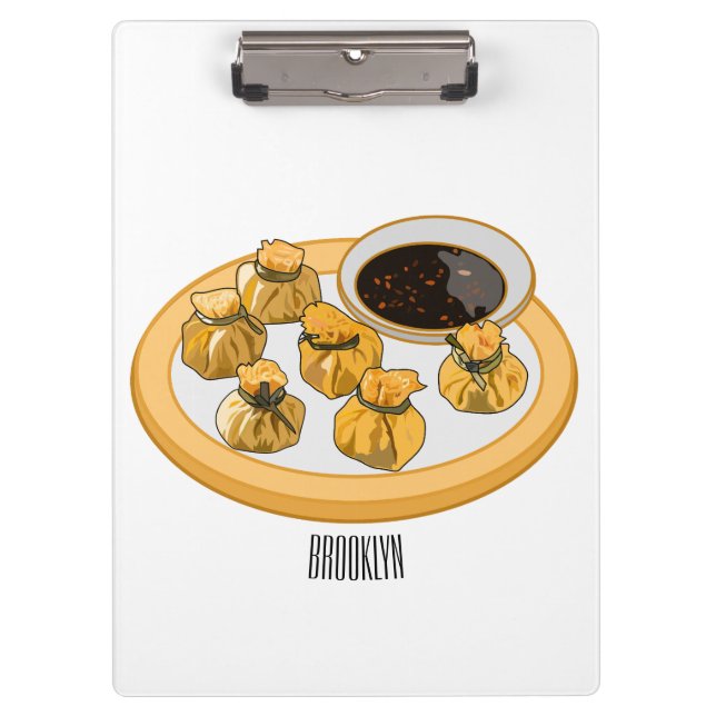 Thai shrimp purse cartoon illustration  clipboard (Front)