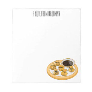 Thai shrimp purse cartoon illustration notepad