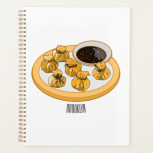 Thai shrimp purse cartoon illustration planner