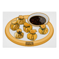 Thai shrimp purse cartoon illustration