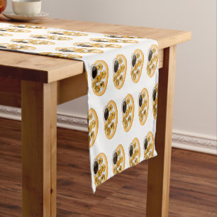 Thai shrimp purse cartoon illustration short table runner