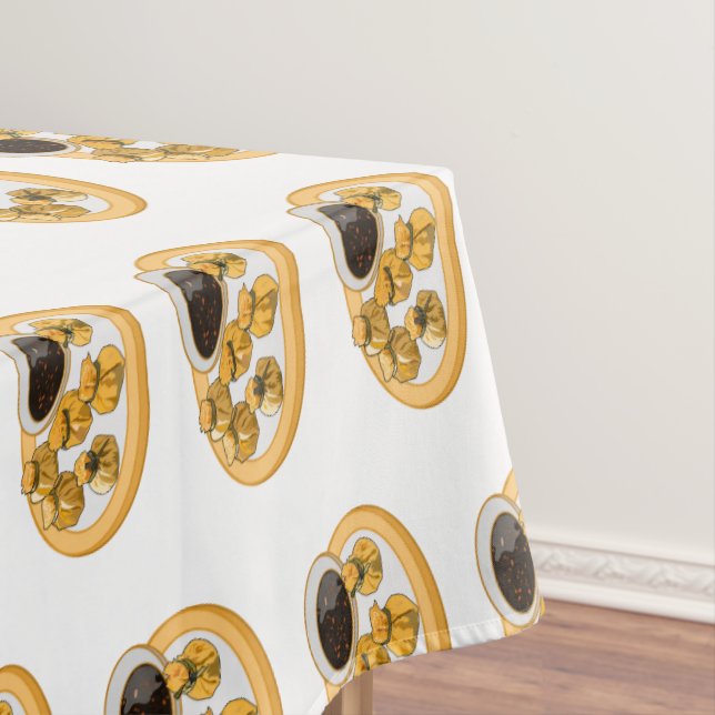 Thai shrimp purse cartoon illustration  tablecloth (In Situ)