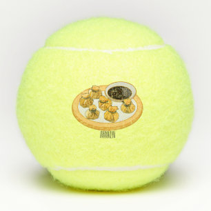 Thai shrimp purse cartoon illustration tennis balls