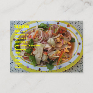 Thai Spicy Sausage Salad ... Asian Street Food Business Card
