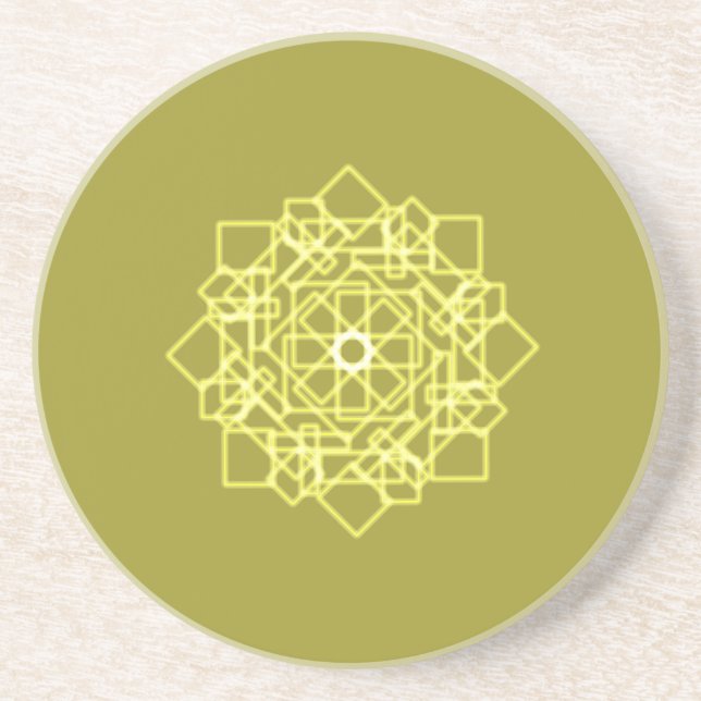 thai square pattern of modern graphic design style coaster (Front)