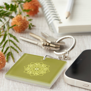 thai square pattern of modern graphic design style key ring