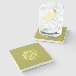 thai square pattern of modern graphic design style stone coaster