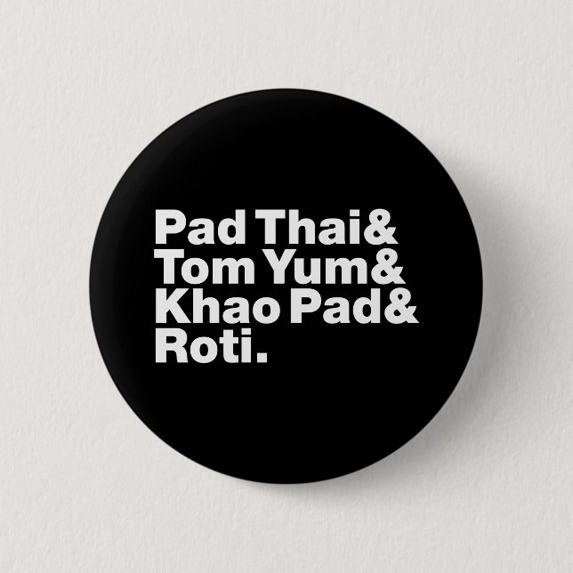 Thai Street Food 6 Cm Round Badge (Front)