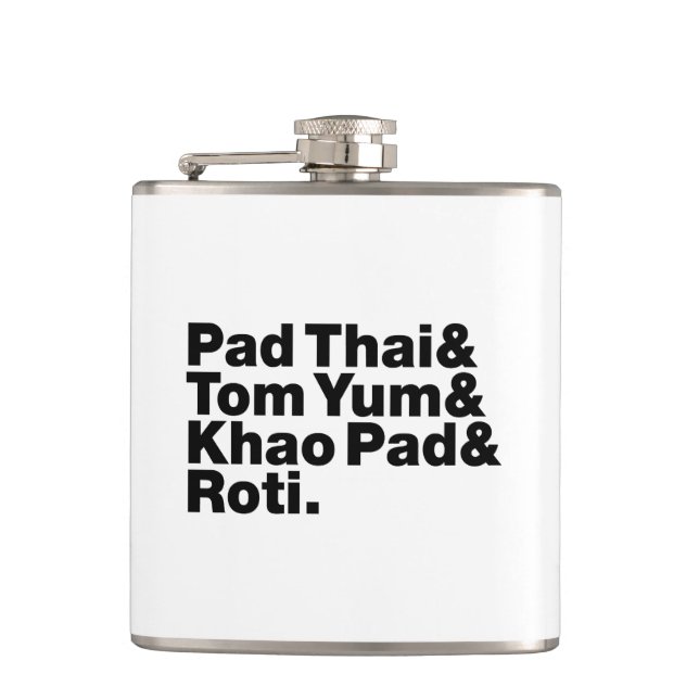 Thai Street Food Hip Flask (Front)